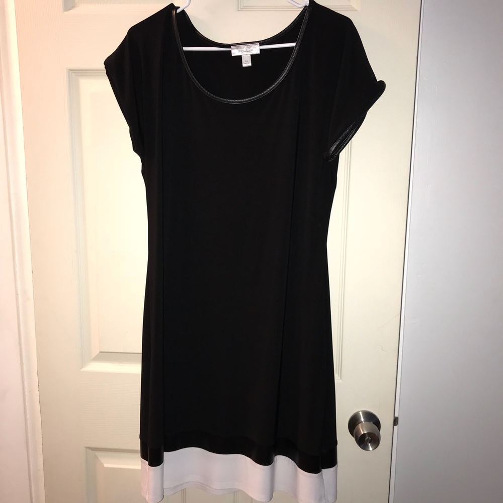 Dress barn black dress w/ white at the bottom